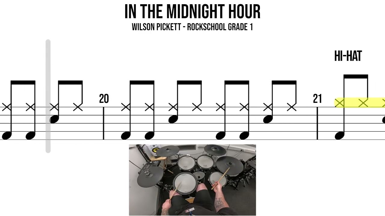 In The Midnight Hour – Rockschool Grade 1 | Drum Playthrough 🥁