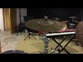 Crs on a bass drum mounted stand cymbal resonance system
