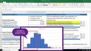 Ch. 5 Excel Tutorial on Binomial Distribution
