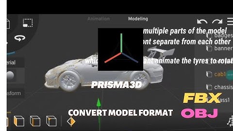 prisma 3d convert model format fbx to obj