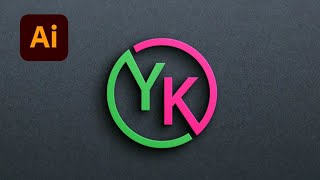 YK Logo in Illustrator Step-by-Step | YK Logo Design Tutorial in Illustrator |  Illustrator Tutorial