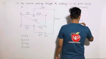 The current passing through the battery in the given circuit is ￼#neet