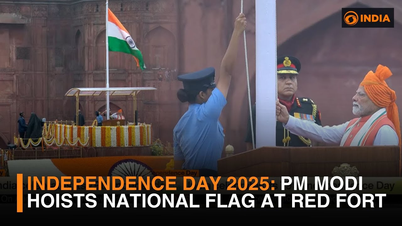 Indian Flag Hoisting On Independence Day