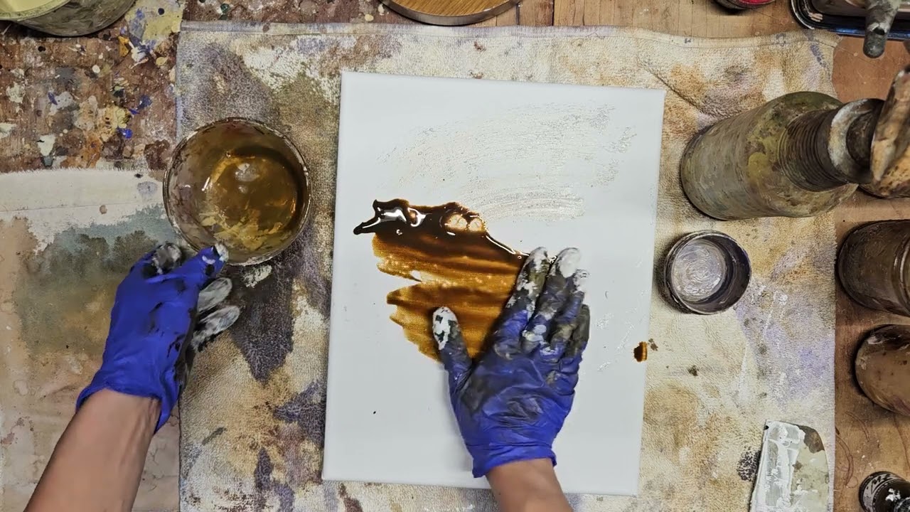 Abstract Painting: How to Create Texture with Coffee Grounds