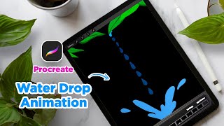 How to animate water drop on procreate🤩💧Quick Procreate Tutorial #art #procreate #procreatetutorials