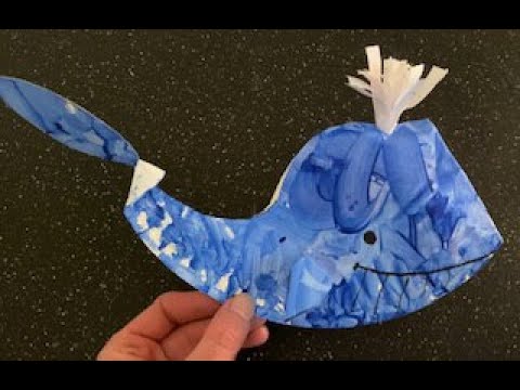 paper plate whale craft