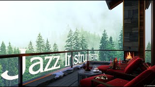 30 Days Cozy Summer Coffee Shop Ambience ☕ Smooth Jazz☕ 공부, 일을 위한 편안한 재즈 기악과 떨어지는 눈