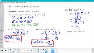 Section 7 4 - Using Double Angle Identities