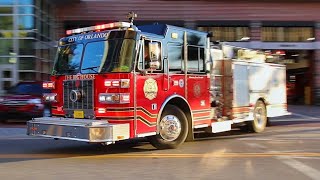 *FIREFIGHTER RUNNING* Engine 1 Responding - Orlando Fire Department
