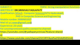 C: String manipulation functions