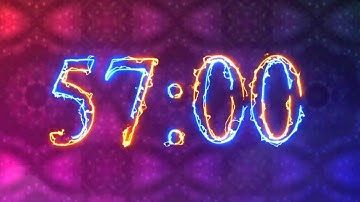 57 Minute Timer - 3420 seconds Timer - Clean & Simple Timer [ELECTRIC]