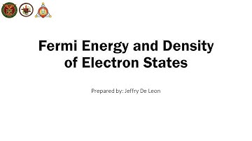 Fermi Energy and Density of Electron States
