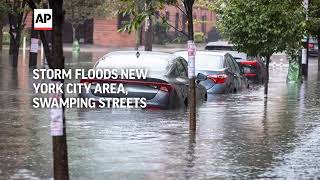 Storm floods New York City area, swamping streets and stranding drivers