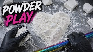 POWDER PLAY 🤍 Satisfying Cornstarch Crushing ASMR