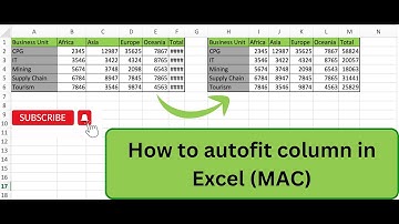 How to Autofit columns in Excel (MAC)