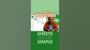 How to Protect Data in Google Sheets! 🔒#spreadsheetmagic #googlesheets #shorts  💡
