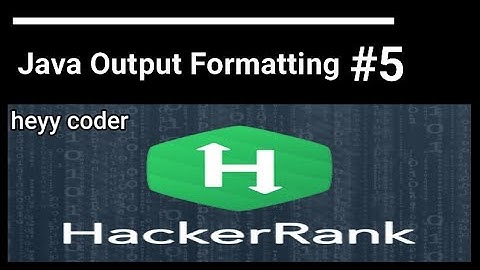 Java Output Formatting || Java || HackerRank