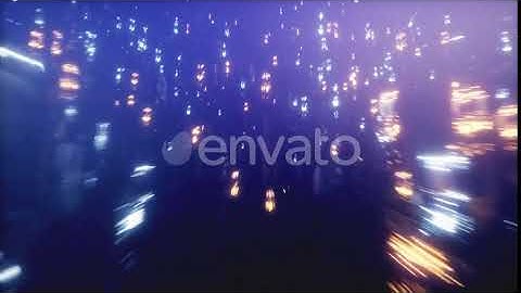 Flight Through the City in the Fog | Motion Graphics - Envato elements