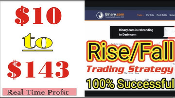 Algorithm rise and fall strategy - $143 in 3 Minutes
