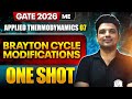 Applied Thermodynamics 07 : Brayton Cycle Modifications | ME | GATE 2026 One Shot Series