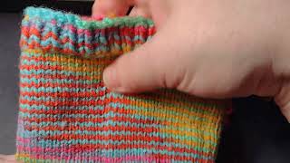 knitting a sock on 9 inch circular needles part 1