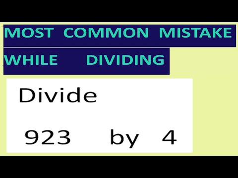 Divide 923 by 4: The Most Common Division Mistake