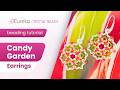 12mm Crystal Rivoli Bezel w/ MiniDuo Beads 🌸 Candy Garden Earrings Free Beading Tutorial