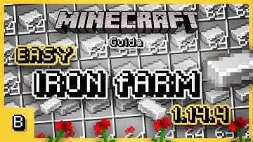 EASY IRON farm Tutorial - Minecraft Guide (1.14.4 | Java)