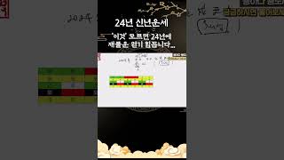 '이것' 모르면 24년 재물운은 얻기 힘들걸요 #사주 #운세 #재물운