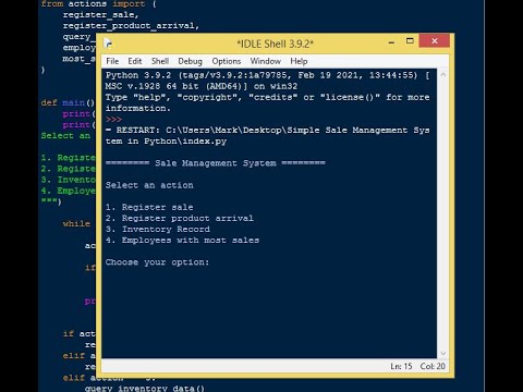 Simple Sale Management System in Python - YouTube