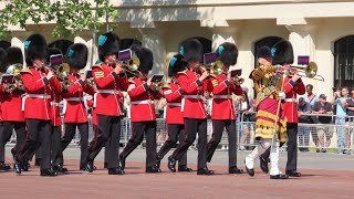 RARE VIEW as Troops Arrive at Trooping the Colour - Colonels Review (10/6/2023)