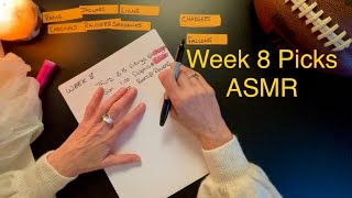 Soft-Spoken & Whisper ASMR ~ NFL Week 8 Picks 🏈 Random vs Real Predictions screenshot 5