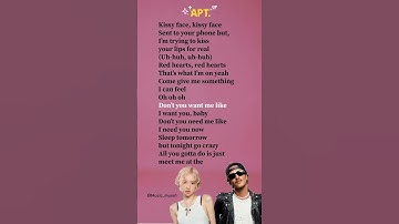 Thumbnail of APT. - ROSÉ & Bruno Mars lyrics #brunomars #apt #rosé_bruno_apt #lyrics #rosé