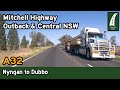 Driving from nyngan to dubbo  mitchell highway outback  central nsw 4k