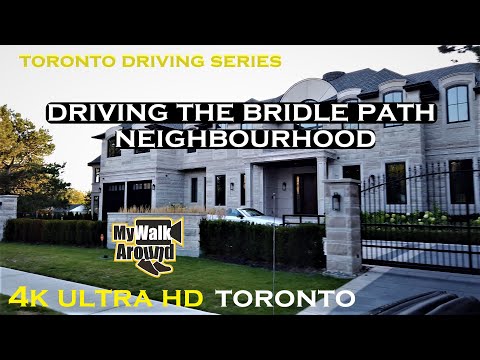 Bridle path Toronto neighbourhood- gorgeous & expensive mansions worth multi millions (4k video)