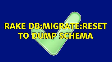 rake db:migrate:reset to dump schema