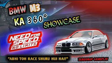 BMW M3 360° Showcase & Epic Drift! | NFS No Limits Mobile | Urdu Gaming| Zerodrop gameplay