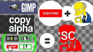 Copy Alpha from Layer to Layer in GIMP (Transparency COPY-PASTE) Quick screenshot 2