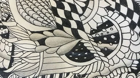 Zentangle patterns for beginners: Zentangle speed drawing part 1