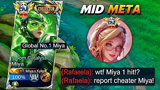 SORRY MID META RAFAELA BUT YOU CAN'T BEAT MIYA EVEN AFTER NERFED!!😱🔥 MIYA NEW BEST 1 HIT BUILD 2026!