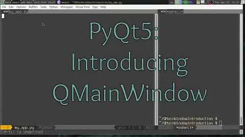 Master PyQt5 part 6:  QMainWindow for easy apps