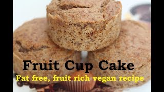 Fruit CupCake || No oil || Fruit rich Vegan Recipe screenshot 4