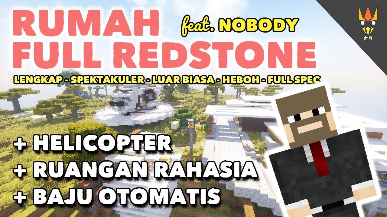  RUMAH  FULL  REDSTONE  PALING LENGKAP MAYBE Minecraft  