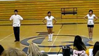 LQHS Cheer: Peter, Lea, Michelle (Tryouts 2009)