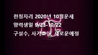 천칭자리 2020년 10월운세