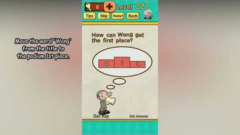 Mr Brain Level 227 How can Wong get the first place?
