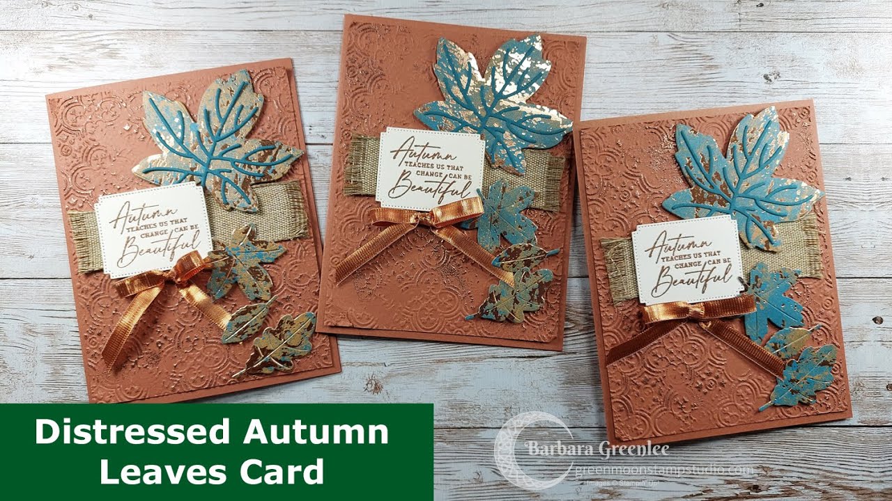 Distressed Autumn Leaves Bundle Stampin Up - YouTube