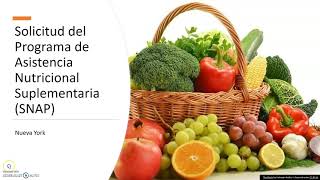 Guía para Programa de Asistencia Nutricional Suplementaria (SNAP) New York Español