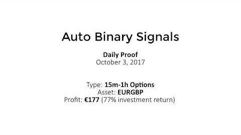 Auto Binary Signals (Main ABS) Video 3 Live Trading - October 3rd 2017