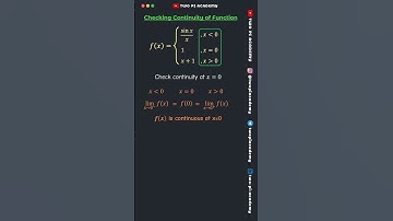 Continuity for piece Wise defined Functions